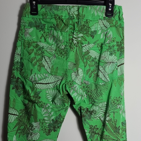 Venti6 Crinkle Green Tropical Print Jogger Drawstring Waist Pants Size Small - Picture 13 of 16